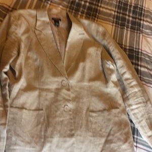 Tan linen blazer